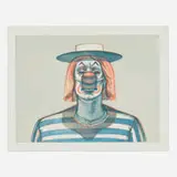 Wayne Thiebaud, Clown (from the Recent Etchings I portfolio), 1979, etching and aquatint in colors on Somerset