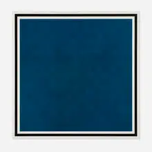 Sol LeWitt, Colors with Lines in Four Directions, Within a Black Border (Blue) (from the 4 x 4 x 4 series), 1990, screenprint in colors on Somerset Textured, 300 Gram