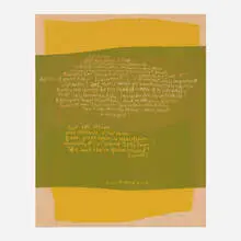 Corita Kent, a piece of good news #2, 1963, screenprint in colors