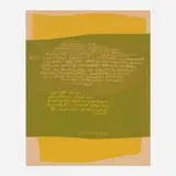 Corita Kent, a piece of good news #2, 1963, screenprint in colors