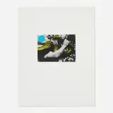 John Baldessari, Man with Snake (Blue and Yellow), 1990, lithograph in colors on Arches 88