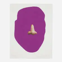 Nose/Silhouette: Violet by John Baldessari, 2010, lithograph and screenprint in colors, sold Apr 2026