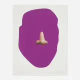John Baldessari, Nose/Silhouette: Violet, 2010, lithograph and screenprint in colors