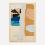 Robert Rauschenberg, Composition (from Tares series), 1972, unique collaged paper in colors on paper