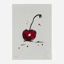 Claes Oldenburg, Cherry, 1991, woodcut in colors on Okawara