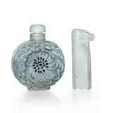 René Lalique, 'Tête d'Aigle' glass seal, No. 175, designed in 1911, and a Lalique glass 'Dahlia' scent bottle