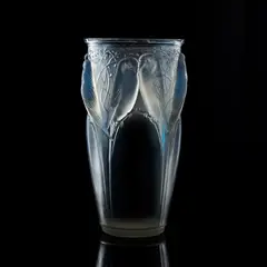 'Ceylan' vase by René Lalique, 1924, frosted and opalescent glass, sold Apr 2026