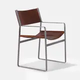 Model 'CH 113' armchair by Hans J. Wegner, upholstered in brown leather, sold Apr 2026