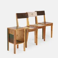 Piet Hein Eek, Set of three oak chairs
