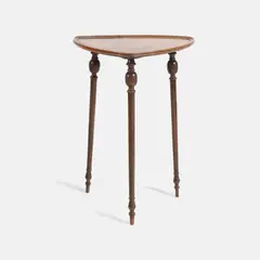 'Le coq' side table by Émile Gallé, the mahogany Reuleaux triangular-form top, sold Apr 2026