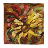 Miriam Sacks, 'Daisies', a hand-sewn wool tapestry