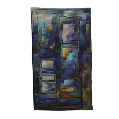 Miriam Sacks, 'City by Night', a hand-sewn wool tapestry