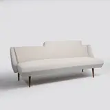 Augusto Romano, Canapé sofa, later upholstered in white velvet
