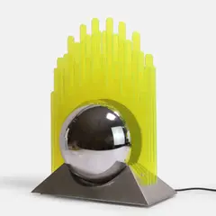 Gae Aulenti, Table lamp, yellow acrylic