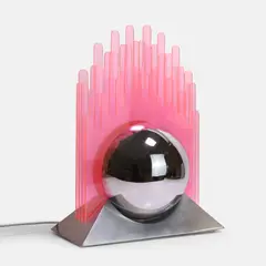 Gae Aulenti, Table lamp, pink acrylic