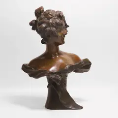 Georges Van der Straeten, Art Nouveau bust of a young woman