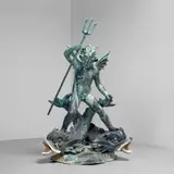 Malvina Hoffman, 'Young Neptune' Fountain, bronze with green patina, marked in the maquette 'ROMAN BRONZE WORKS NY MALVINA HOFFMAN'