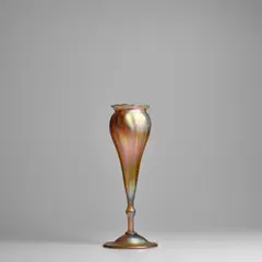 Tiffany Studios, Floriform Vase, Favrile glass, engraved 'L