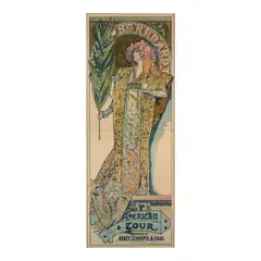 Alphonse Mucha, Sarah Bernhard/American Tour (Rennert/Weill 3, Var. 2), 1896, Lithograph in colors on thin wove paper