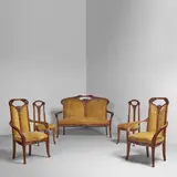 Louis Majorelle, Salon Suite 'aux Clématites', walnut, upholstery