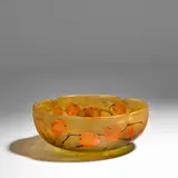 Bowl by Cristallerie Daum, glass, acid-etched and enameled, acid-etched mark 'DAUM NANCY FRANCE' with the Cross of Lorraine, offered Dec 2025