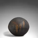 Full Moon (Alchemy Gold Moon) by Toshiko Takaezu, glazed stoneware with rattle, incised twice with maker's mark, sold Dec 2025