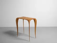 Side Table by Victor Dinovi, bird's eye maple, signed 'Victor DiNovi Santa Barbara 1983', sold Dec 2025