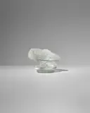 Hibou (Owl) by René Lalique, Marcilhac 1181, clear and frosted glass, hand finished, acid stamp 'R, sold Dec 2025
