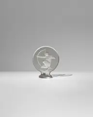 Archer by René Lalique, Marcilhac 1126, intaglio molded, clear and frosted glass, hand finished, molded mark 'R, sold Dec 2025
