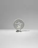 René Lalique, Archer, Marcilhac 1126, intaglio molded, clear and frosted glass, hand finished, molded mark 'R