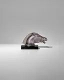 Epsom by René Lalique, Marcilhac 1153, extraordinarily rare amethyst tint, frosted glass, hand finished, molded mark 'R, offered Dec 2025