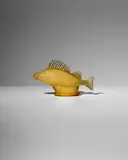 Perche, Amber (Perch) by René Lalique, Marcilhac 1158, butterscotch opalescent glass, hand finished, apparently unmarked, offered Dec 2025