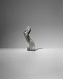 René Lalique, Coq Houdan (Dwarf Rooster), Marcilhac, 1161, clear and frosted glass, hand finished, engraved 'R LALIQUE FRANCE'