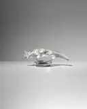 Renard (Fox) by René Lalique, Marcilhac 1182, clear and frosted glass, hand finished, apparently unmarked, offered Dec 2025