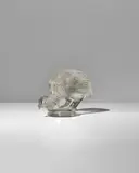 René Lalique, Pintade (Guinea Fowl), Marcilhac 1164, clear and frosted glass, hand finished, engraved 'R