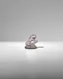 René Lalique, Grenouille (Frog), Marcilhac 1146, clear and frosted glass, hand finished, engraved mark 'R