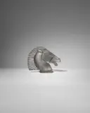 Longchamps 'B' by René Lalique, Marcilhac 1152B, clear and frosted glass, hand finished, molded mark 'R LALIQUE FRANCE', offered Dec 2025