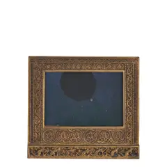 "VENETIAN" CALENDAR FRAME by Tiffany Studios, New York, New York, early 20th century, gilt bronze, impressed stamp mark "Tiffany Studios New York 1648," ht, sold May 2025