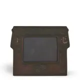 "AMERICAN INDIAN" CALENDAR FRAME by Tiffany Studios, New York, New York, early 20th century, brown patinated bronze, impressed stamp mark "Tiffany Studios New York 1187," ht, sold May 2025