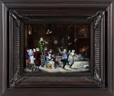 Limoges M. Guel Enamel Plaque, Untitled, 1900, enamels on copper