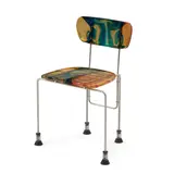 Gaetano Pesce, FOR BERNINI "BROADWAY 543" SIDE CHAIR, Italy, designed 1993, cast resin, chromed steel, plastic, molded mark "Des