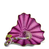 AMETHYST TWO-PIECE PERSIAN SET WITH GREEN LIP WRAP by Dale Chihuly, Seattle, Washington, Portland Press, dated 2005, mouth-blown glass, larger element with incised marks "Chihuly PP05," la, sold May 2025