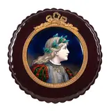F. Cibot Enamel Portrait Plaque, Untitled, 1900, enamels on copper