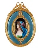 Limoges Enamel Portrait Plaque, Untitled, 1900, enamels on copper