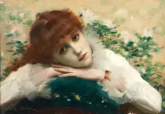 Eugène Vincent Vidal, Reverie, oil on canvas