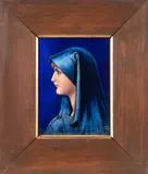F. Cibot Enamel Portrait Plaque, Untitled, 1900, enamels on copper
