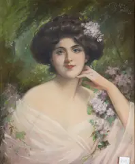 Aurel Richter, Jeune Femme aux Fleurs