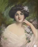 Aurel Richter, Jeune Femme aux Fleurs