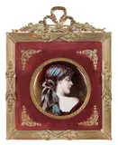Limoges Enamel Portrait Plaque, Untitled, 1900, enamels on copper