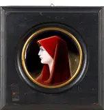 Limoges Enamel Portrait Plaque, Untitled, 1900, enamels on copper